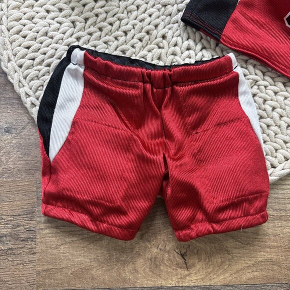 Build A Bear Red Football Outfit Jersey Pants Helmet for BABW Plush Bears - Picture 4 of 6